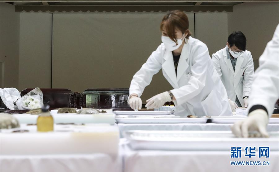 第七批在韓中國人民志愿軍烈士遺骸裝殮儀式在仁川舉行